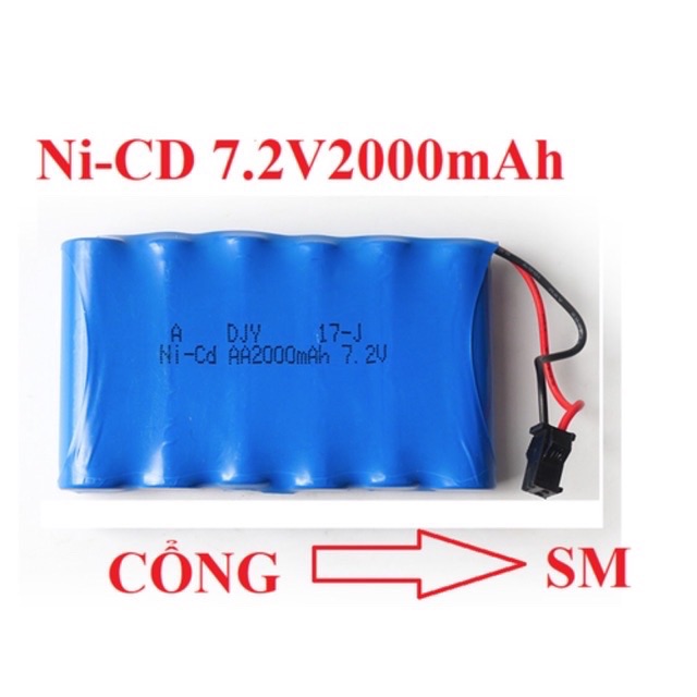 Pin ni-cd 2000mah 7.2v