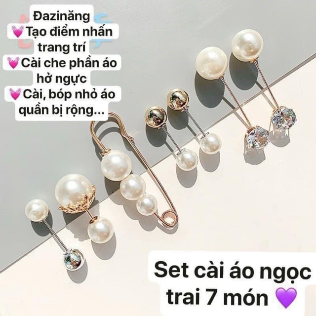 Set 7 chiếc cài áo mẫu mới