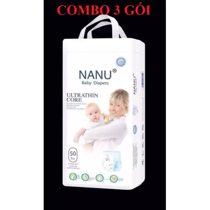 [COMBO 3 GÓI] Tã Quần/dán Cao Cấp NANU BABY S50/M50/L50/XL50/XXL50/XXXL50