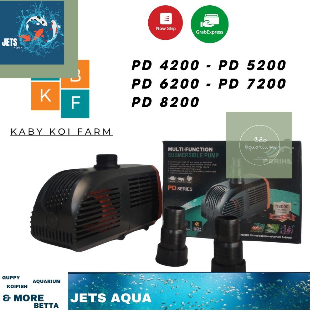 Máy bơm nước periha 
pd-4200/pd-5200/pd-6200/pd-7200/pd-8200 - dành cho bể cá