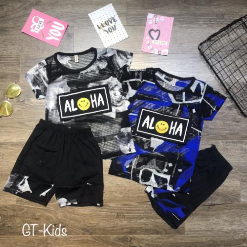 [ Kho buôn ] Bộ quần áo bé trai, bộ cotton lưới thoáng mát