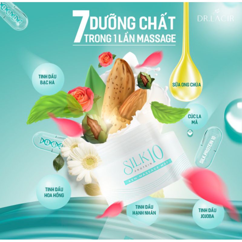 Kem massage mặt silk protein 10 dr.lacir 100ml