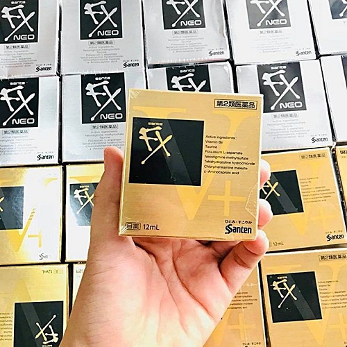 (Màu vàng) Dung Dịch NHỎ MẮT Sante Fx Neo 12ml dành cho mắt loạn thị, cận thị Nhật bản