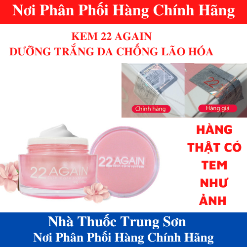 [HCM]Combo Kem 22 Again + Serum 22 again Chống Lão Hóa Hàn Quốc Dưỡng Trắng Da Mặt Dứt Điểm Nám Tàn Nhang Xóa Mờ Vết Thâm Nếp Nhăn Chân Chim Vùng Mắt - TS001