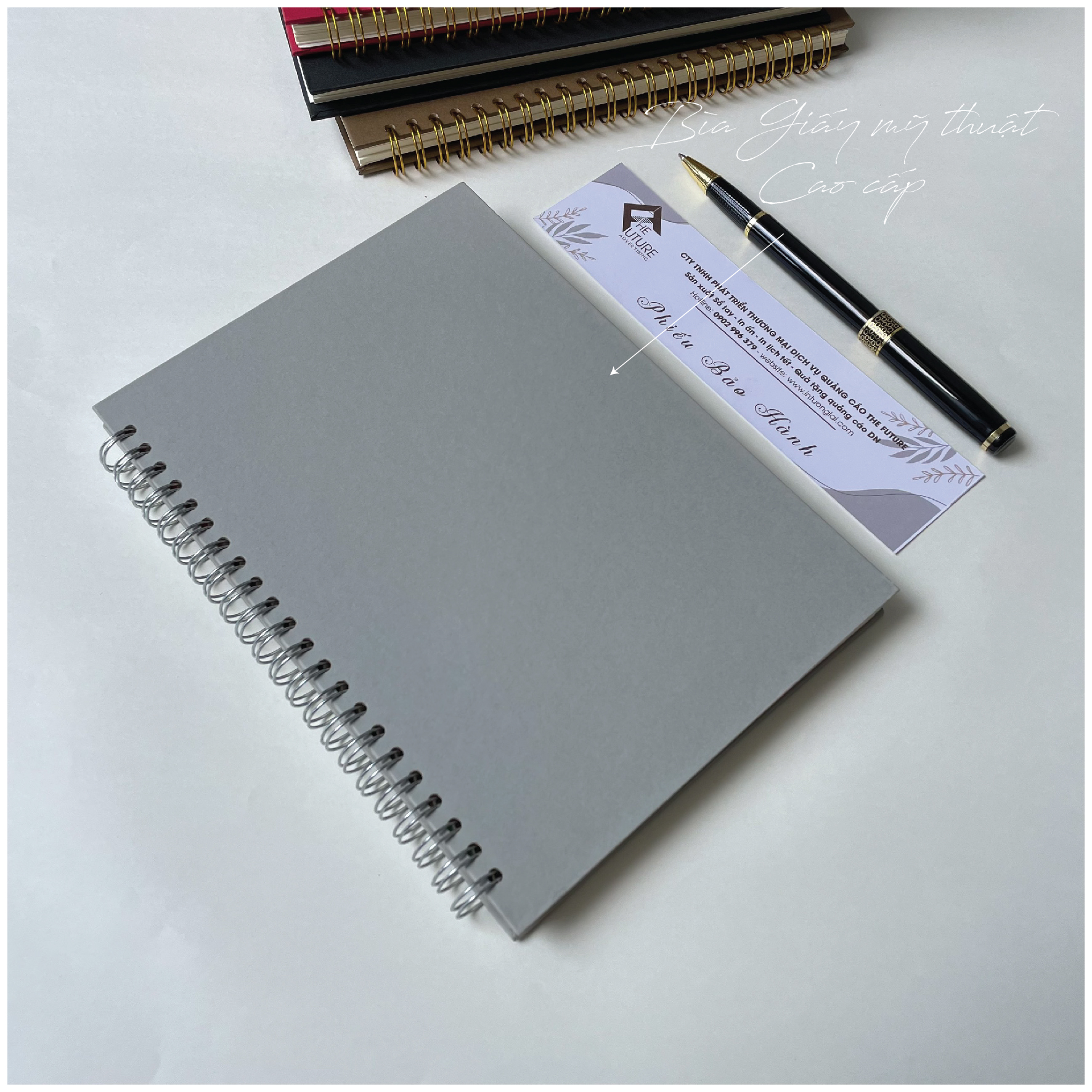 SỔ TAY LÒ XO - KÍCH THƯỚC A5 - BÌA GIẤY MỸ THUẬT