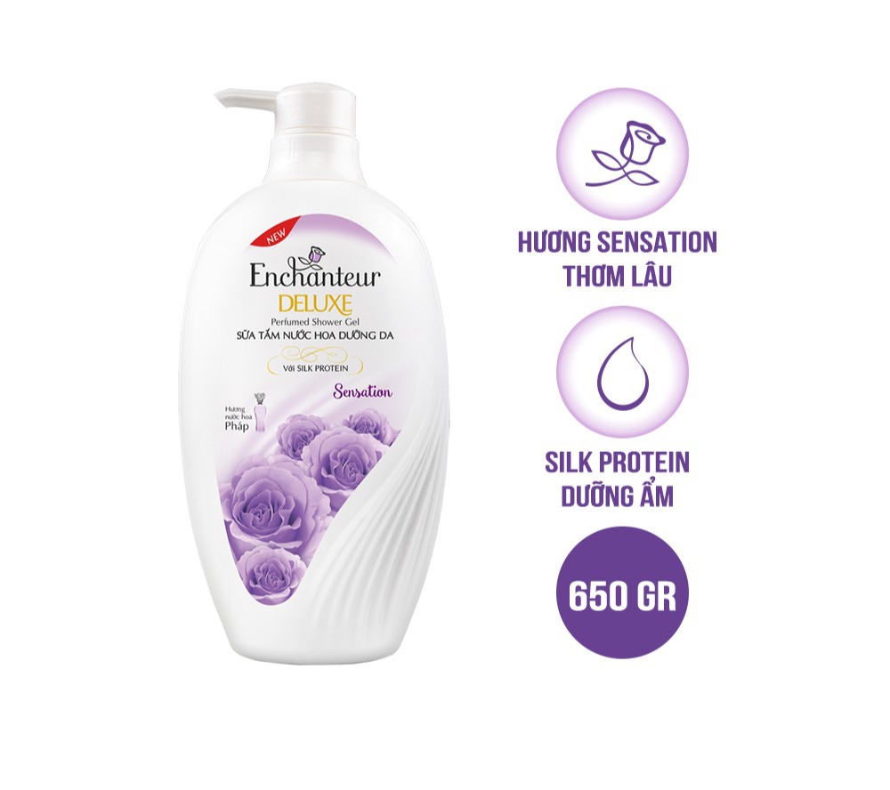 Enchanteur - Sữa tắm hương nước hoa Sensation 650g