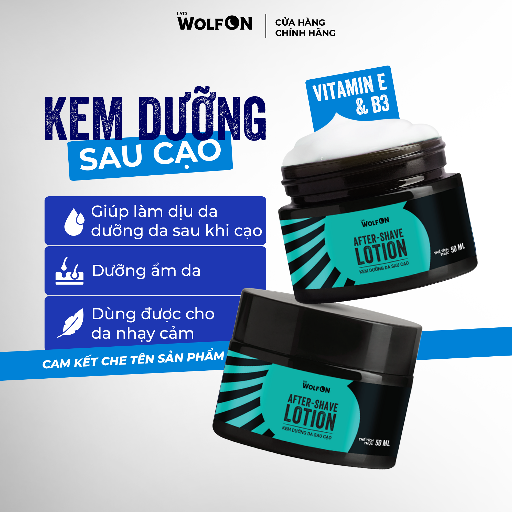  Kem Dưỡng Vùng Kín Sau Cạo Loli The Wolf Dưỡng ẩm và làm dịu da sau cạo 50ml 