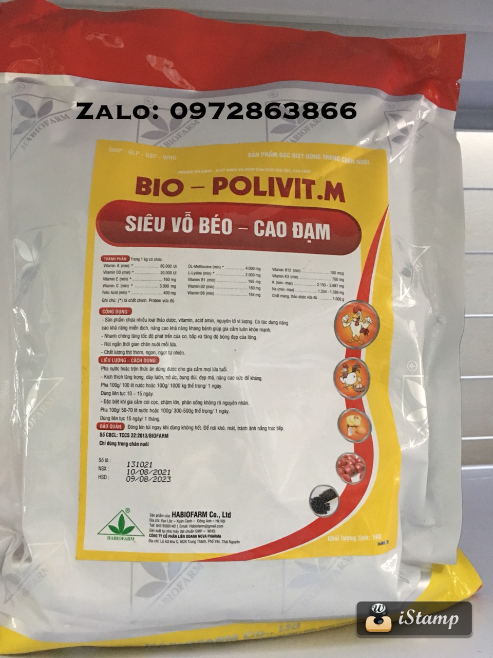 Siêu vỗ béo gà, vịt 1kg/gói