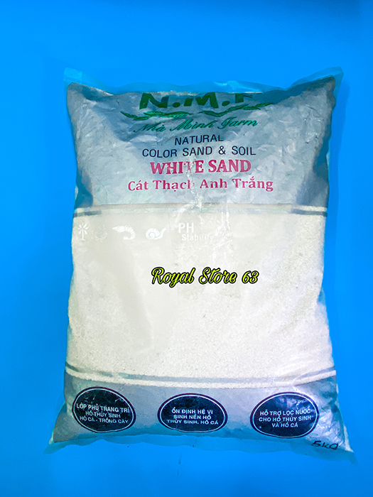Cát thạch anh trắng trải nền làm thác cát cho bể cá tiểu cảnh