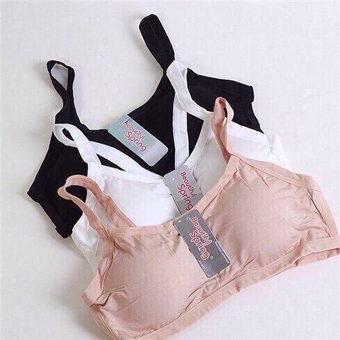 Combo 3 áo lót bra cotton 3 dây gồm 3 màu