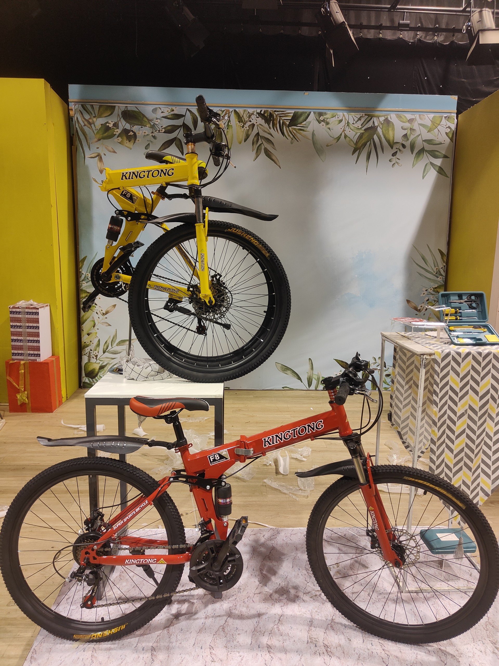 [HCM]Xe đạp gấp gọn thể thao địa hình Kingtong (3 màu đen vàng cam)