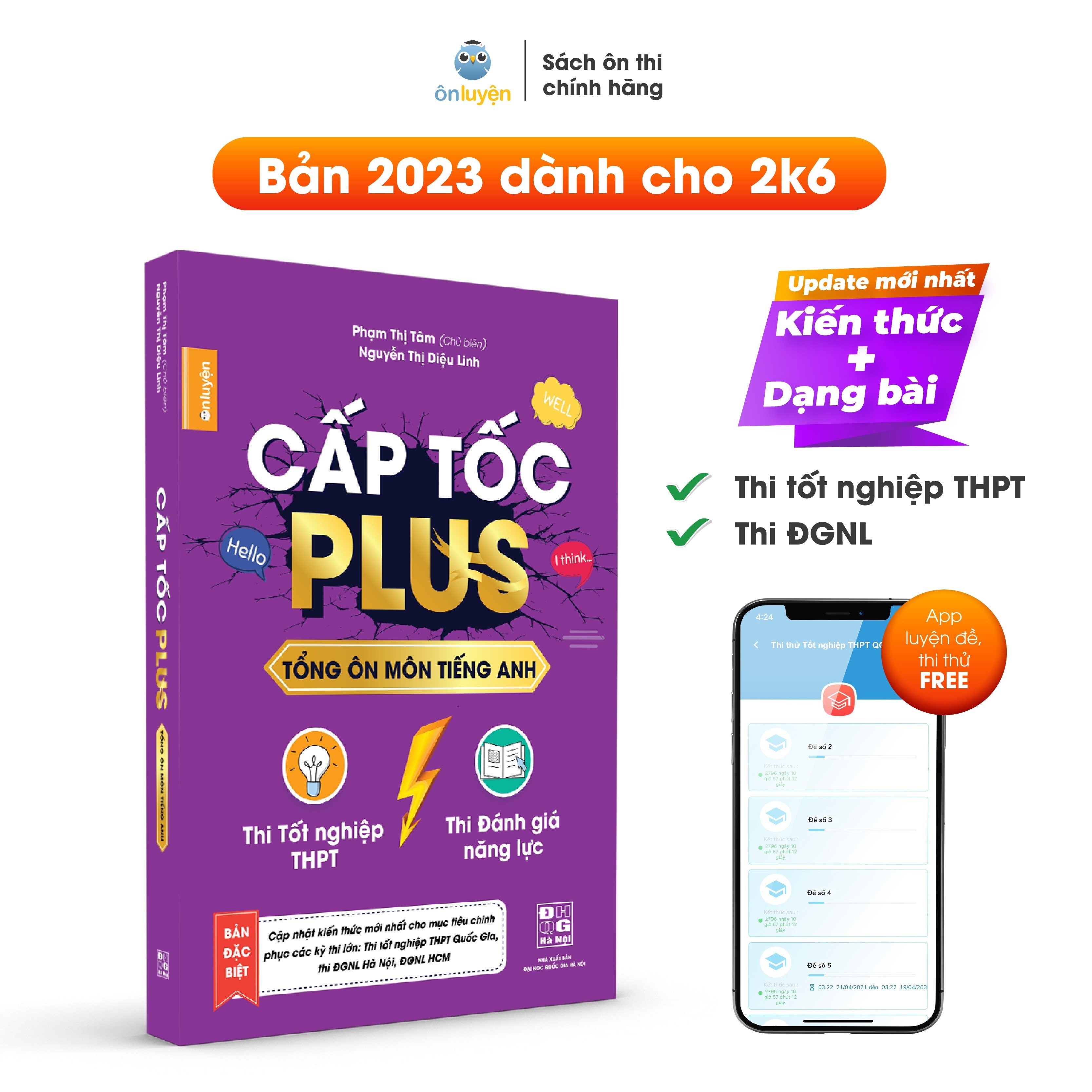 Sách tiếng anh 12 - sách cấp tốc plus môn anh dùng ôn thi tốt nghiệp thpt, ôn thi đgnl - ôn luyện store