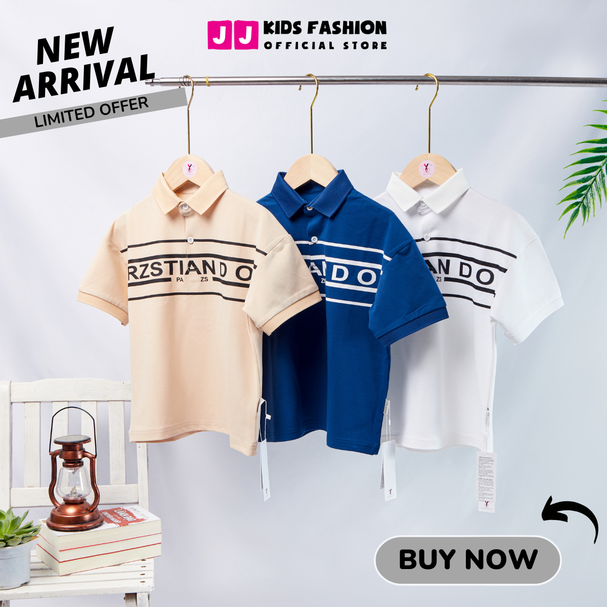 Áo thun Polo bé trai thun Cotton cá sấu in chữ sang trọng full size BST Xuân Thu 2023 MAX JJ Kids Fashion