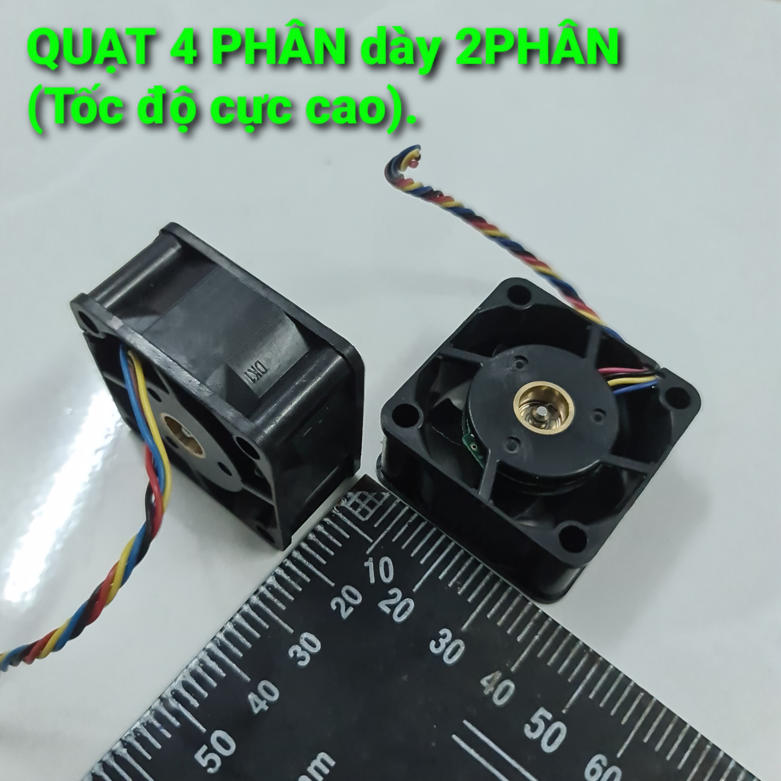 2 cái Quạt tản nhiệt 4 phân (Hàng víp 2 tốc độ) - rộng 4 phân, dày 2 phân. Quạt giải nhiệt công suất lớn, tốc độ cực cao