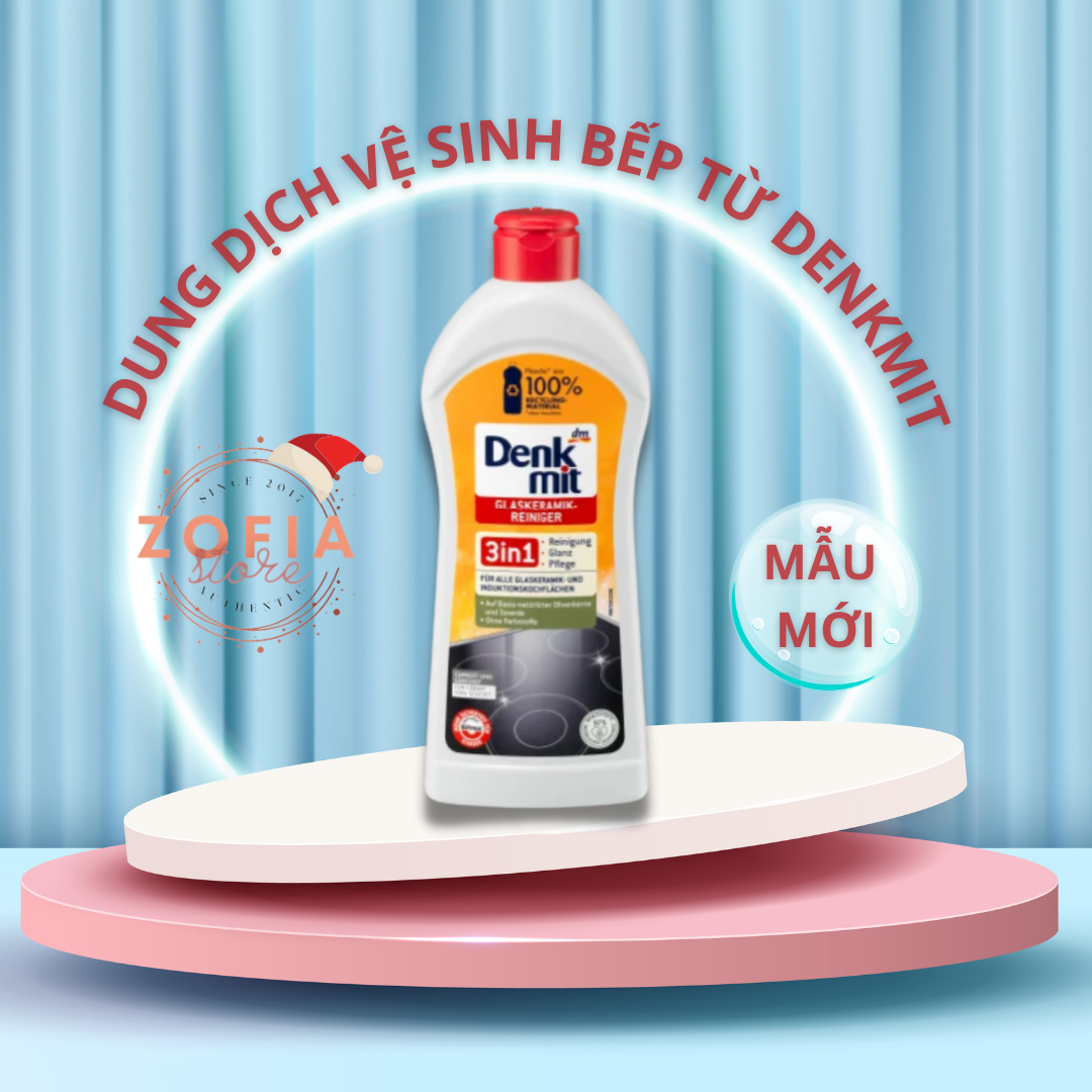 Dung dịch vệ sinh tẩy rửa bếp điện bếp Từ Denkmit 3 in 1 Đức