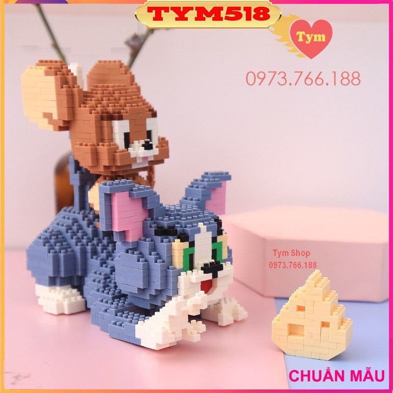 (CÓ SẴN) Đồ chơi xếp hình Le go tom and jerry ( Tom và jerry ) lắp ráp nanoblock cho bé Mẫu HC MAGIC 9013 - Bộ Đầy Đủ