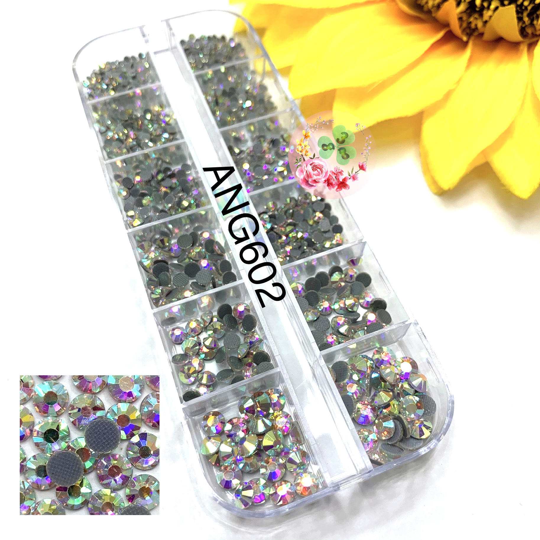 [HCM]Mã ANG 602. Đá Chân Lưới "Crystal AB" đính trang trí móng siêu lấp lánh.