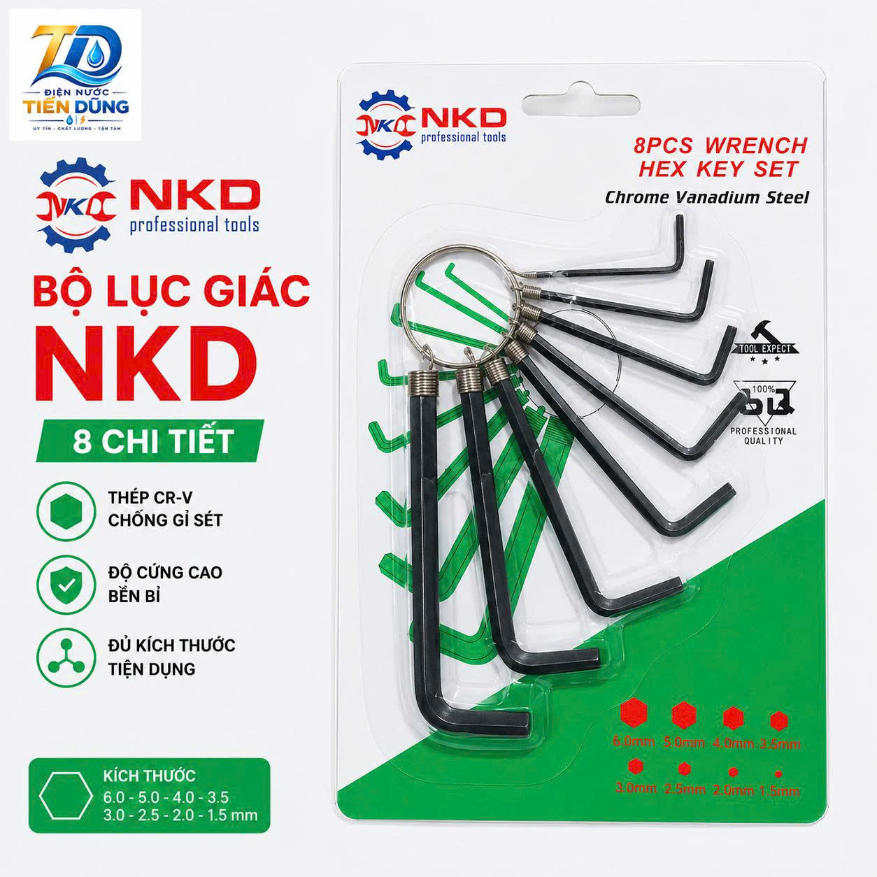 BỘ LỤC GIÁC NKD 8 CHI TIẾT – CHẮC CHẮN, BỀN BỈ, ĐA NĂNG