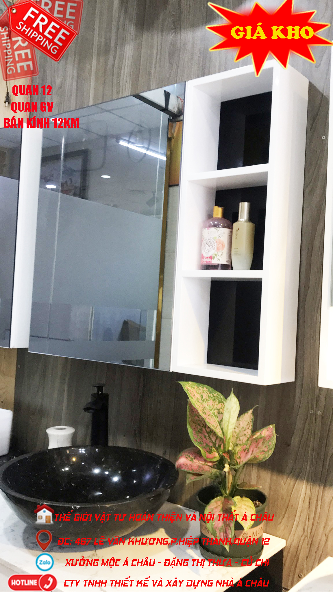 Tủ gương nhựa PVC,kệ gương nhà tắm,tủ gương toilet cao cấp bảo hành 5 năm