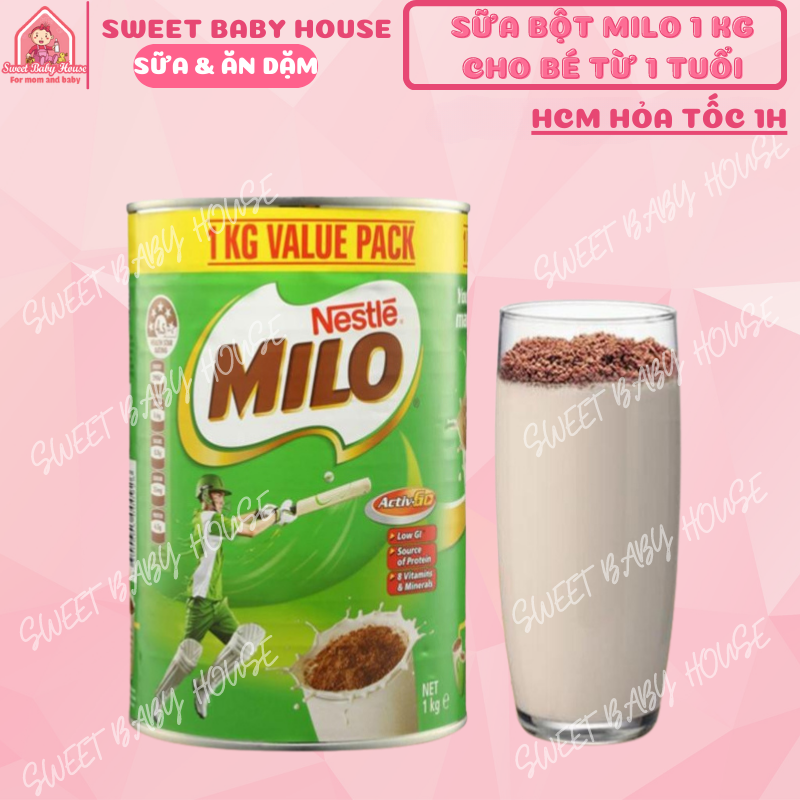 Sữa bột milo úc 1kg tăng chiều cao cho bé từ 2 tuổi. date 3/2025