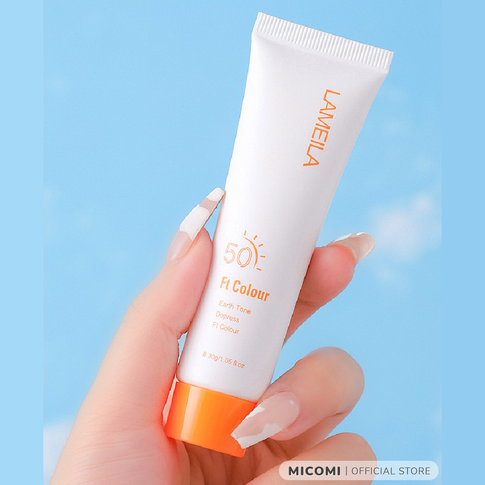 SET 2 Kem Chống Nắng Nâng Tone Cho Da Khô Da Dầu Mụn SPF 50+ PA++++ Bảo Vệ Da Nhạy Cảm Chống Tia UV LAMEILA 30G MICOMI Cosmetics