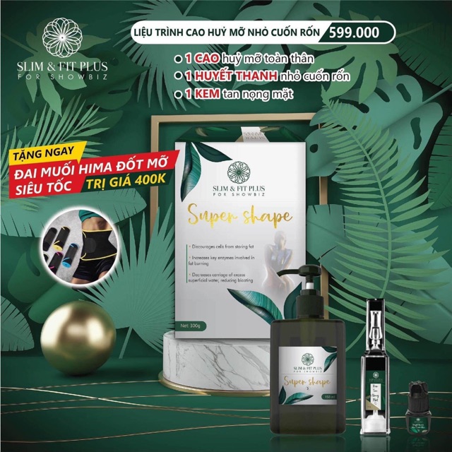 Cao Huỷ Mỡ Nhỏ Cuốn Rốn Slim Fit tặng kèm đai muối chính hãng cty 100%