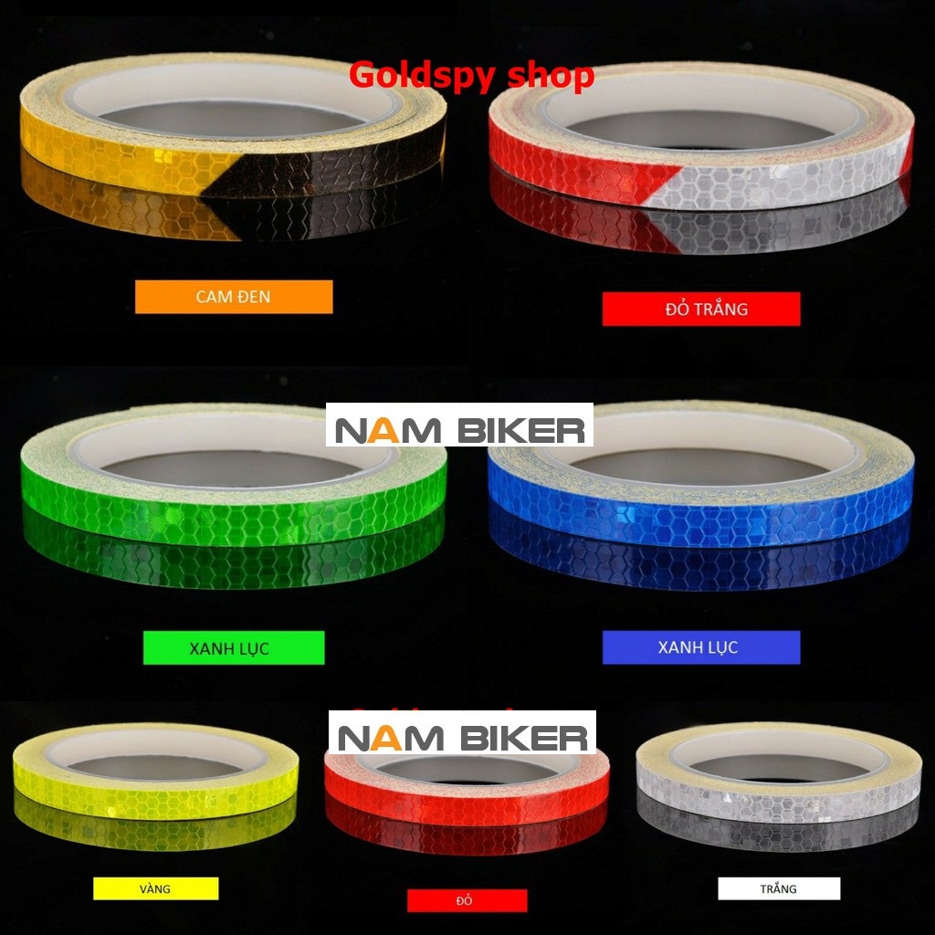 Cuộn Decal phản quang dán viền xe - tem chỉ phản quang cuộn 1cm × dài 8 mét