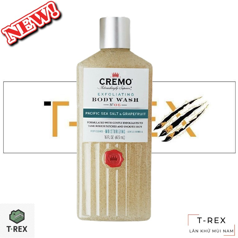 [HCM]Sữa Tắm Tẩy Tế B&agraveo Chết Cremo Exfoliating Body Wash Pacific Sea Salt &amp Grapefruit 473ML