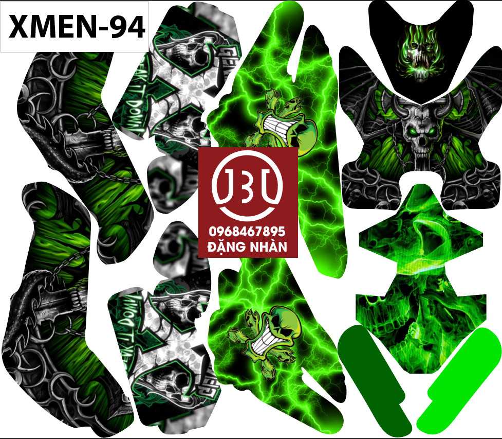 Tem trùm xe Điện xmen mã 94