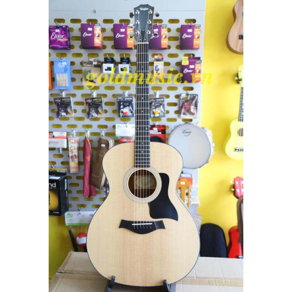 Taylor 114e – đàn guitar thùng điện grand auditorium mặt gỗ sitka spruce – lưng hông gỗ walnut tầng, hệ thống es2, kèm túi gig bag