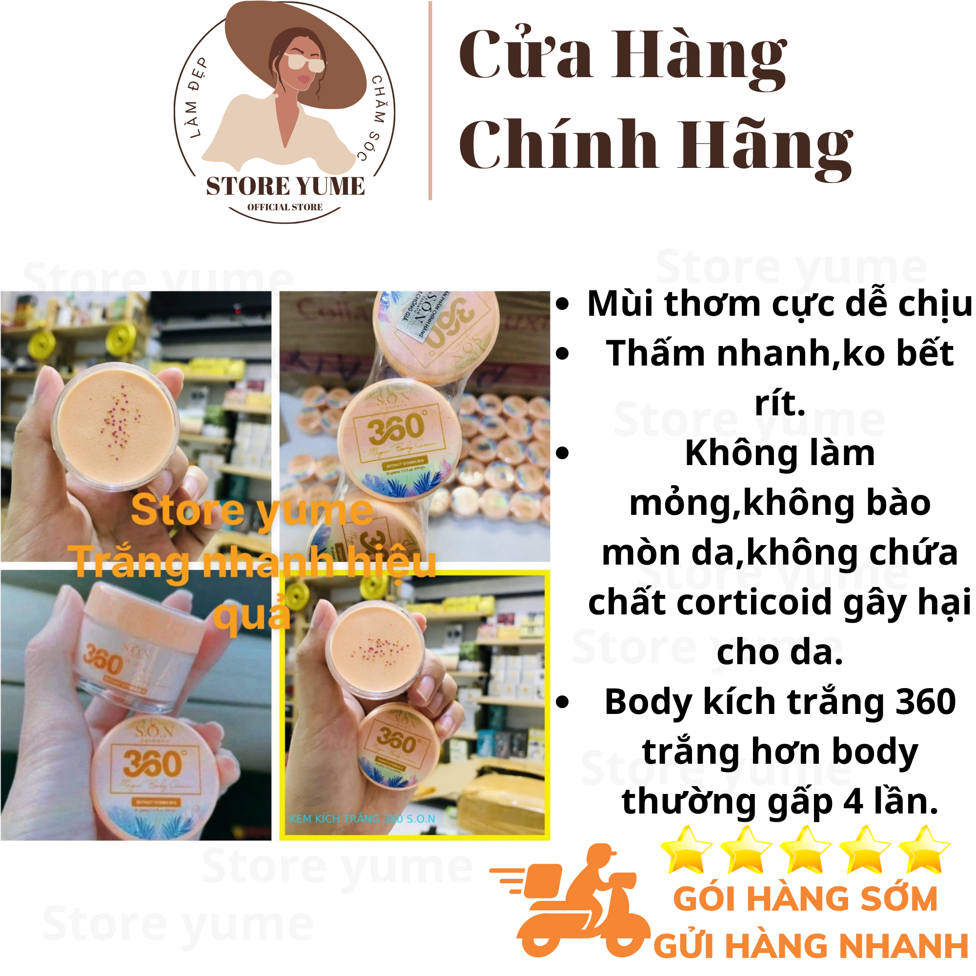Kích trắng 360 s.o.n-kem kích trắng body so.n trắng nhanh hiệu quả, 360 độ son
