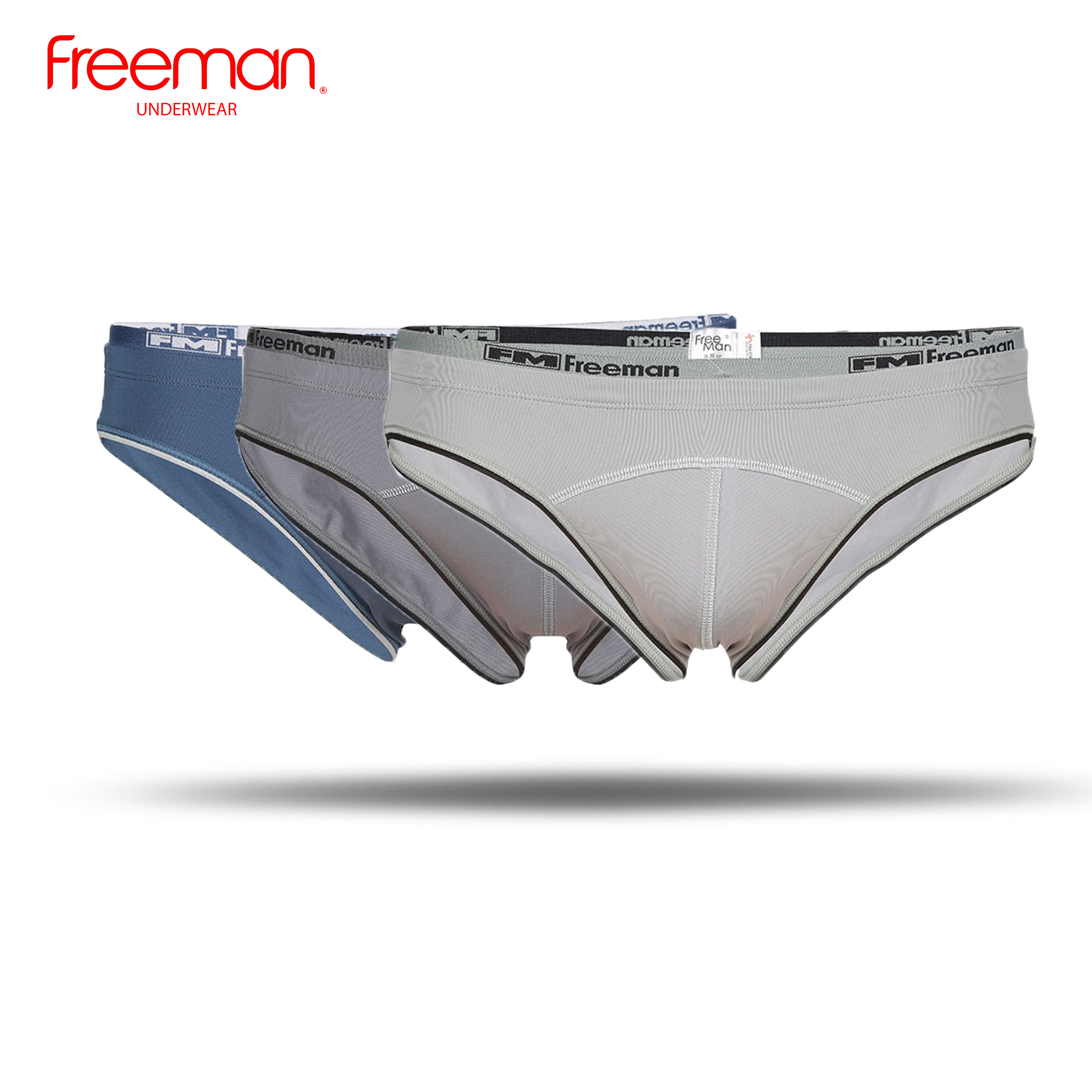 Quần lót nam thun lạnh, thiết kế 2 lưng chắc chắn mạnh mẽ FREEMAN 6023