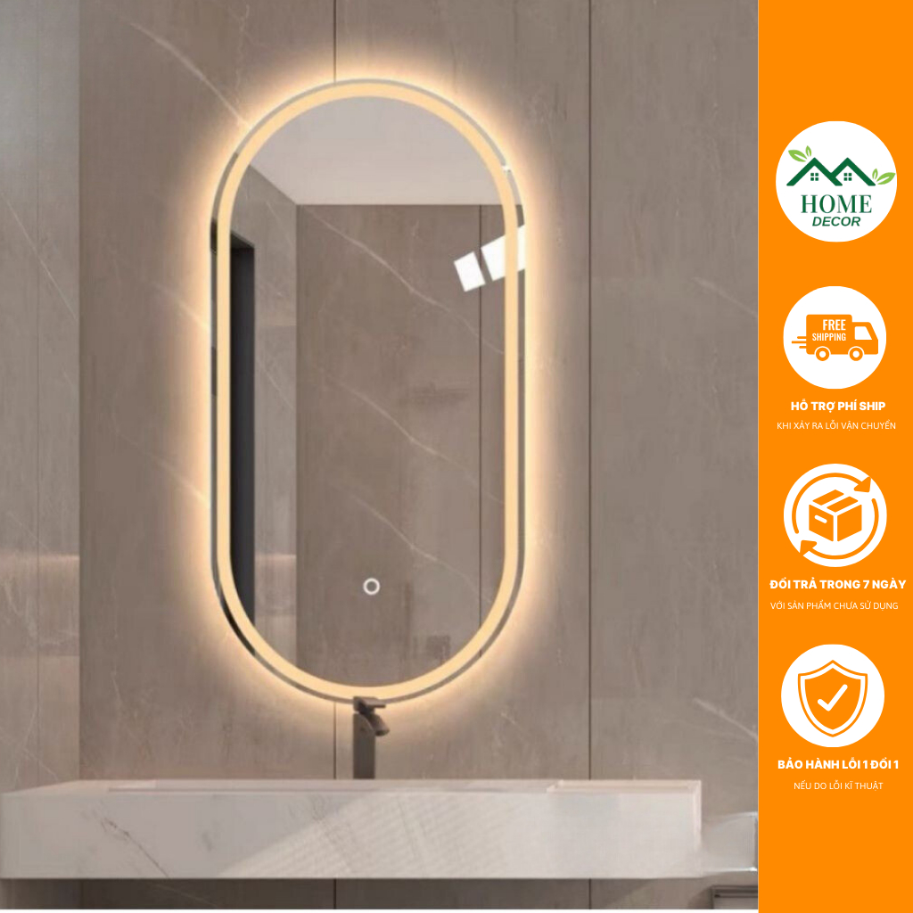 Gương Oval Treo Phòng Tắm, Bàn Trang Điểm DECOR HOMES