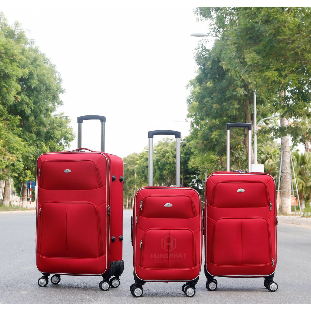 Vali kéo du lịch vải phổ thông VLX-019 kích thước 20, 24, 28 inch chính hãng Hùng Phát