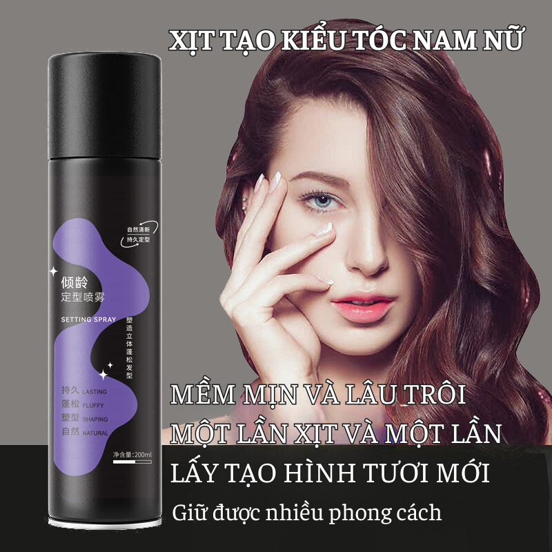  Gôm Xịt Phồng Chân Tóc Tạo Kiểu Nam Nữ GINBI Giữ Nếp Tóc Lâu Hương Nước Hoa Thơm 200ml 