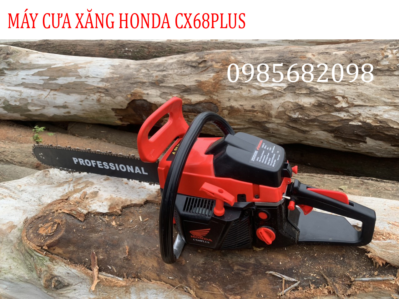 MÁY CƯA XÍCH CHẠY XĂNG HDA CX68S-Máy Cắt Gỗ-Tặng Bugi