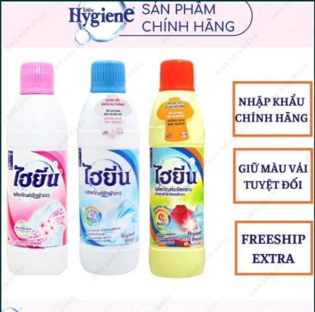 Thuốc tẩy mốc quần áo trắng màu Hygiene Thái Lan 250ml Siêu Sạch Không Gây