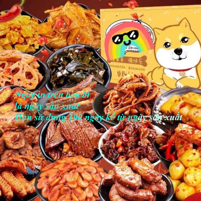 Sét 36 món đồ ăn vặt Trung Quốc