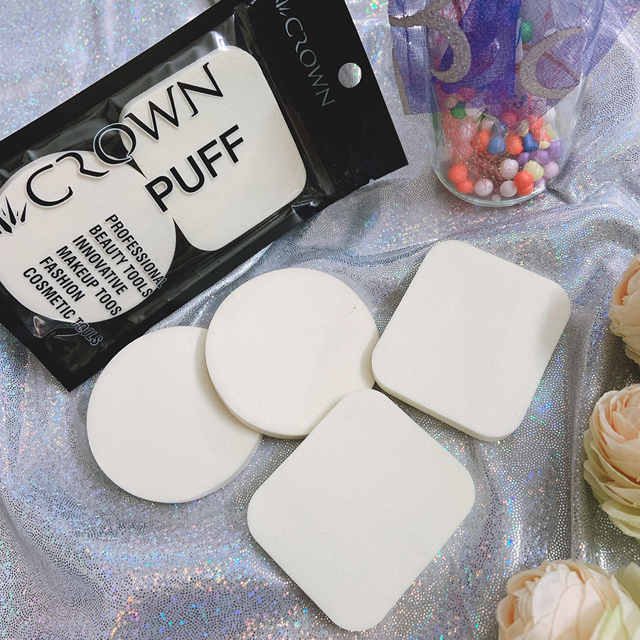 Set 2 Mút trang điểm CROWN chất liệu xốp mềm mại , Bông trang điểm,Dụng cụ trang điểm XP-BM01