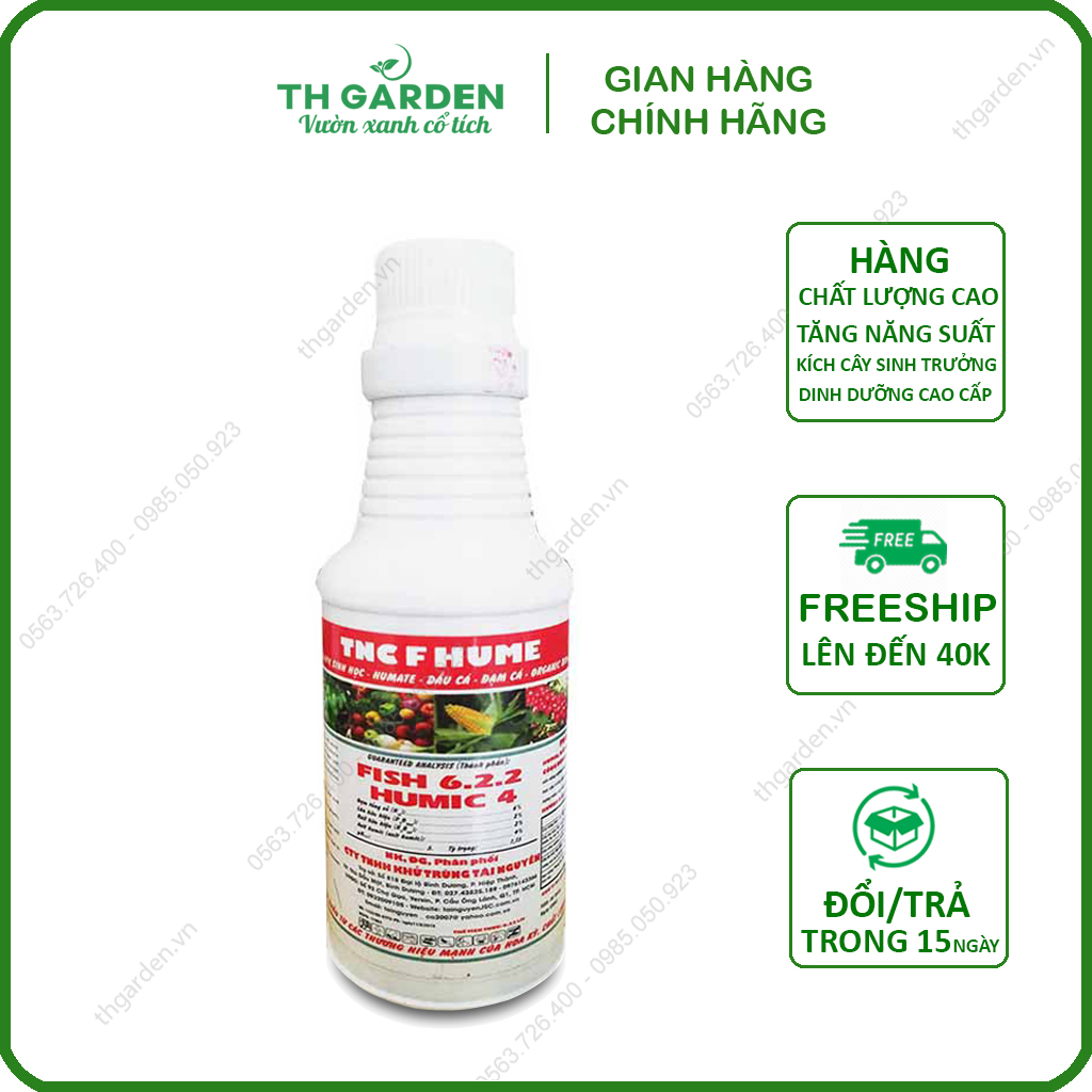 Phân Cá TH Garden - Phân Bón Lá NPK Sinh Học Cho Cây ( Humic + Dầu Cá + Đạm Cá Đậm Đặc )
