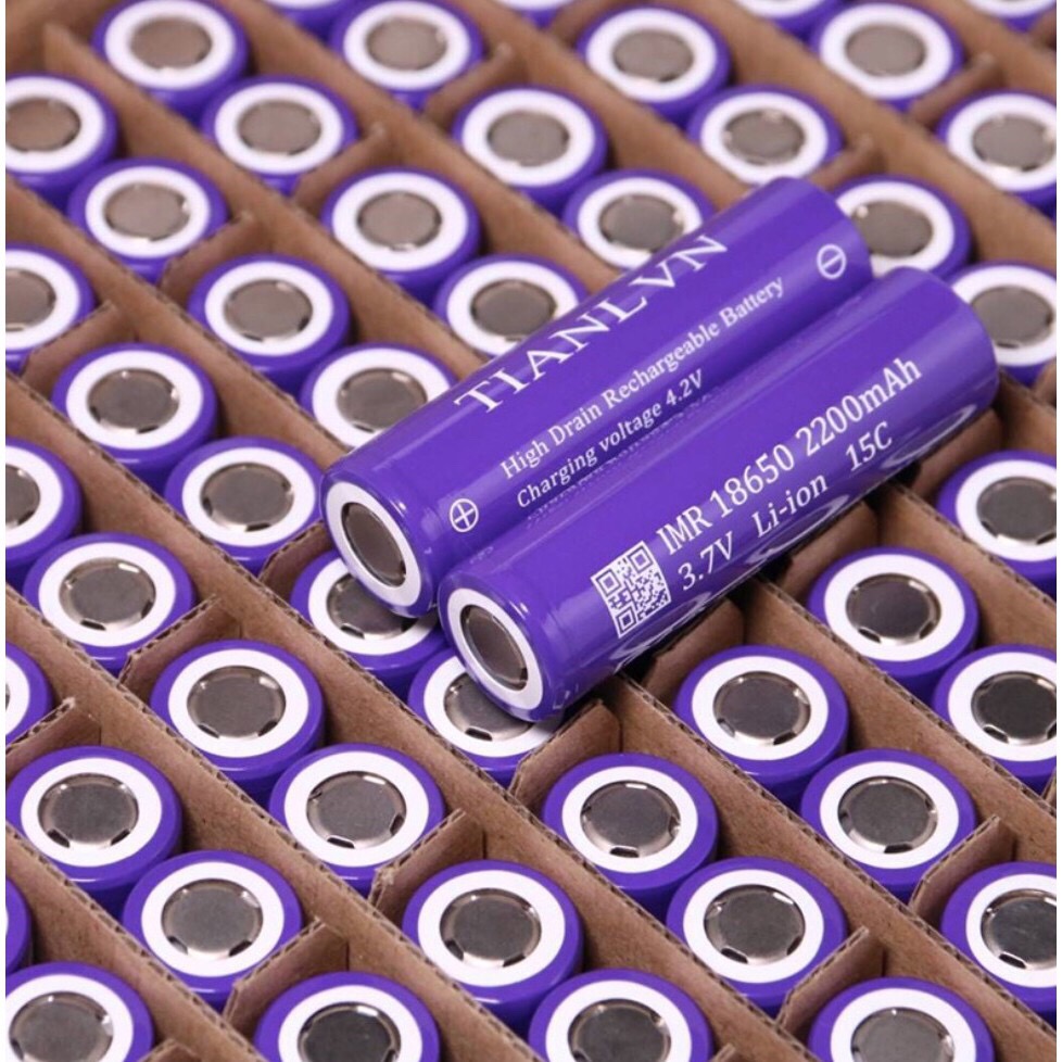 [NTG] Pin tím TL IMR TIANLVN 18650 dung lượng 2200mah, xả cao 15c, 30A