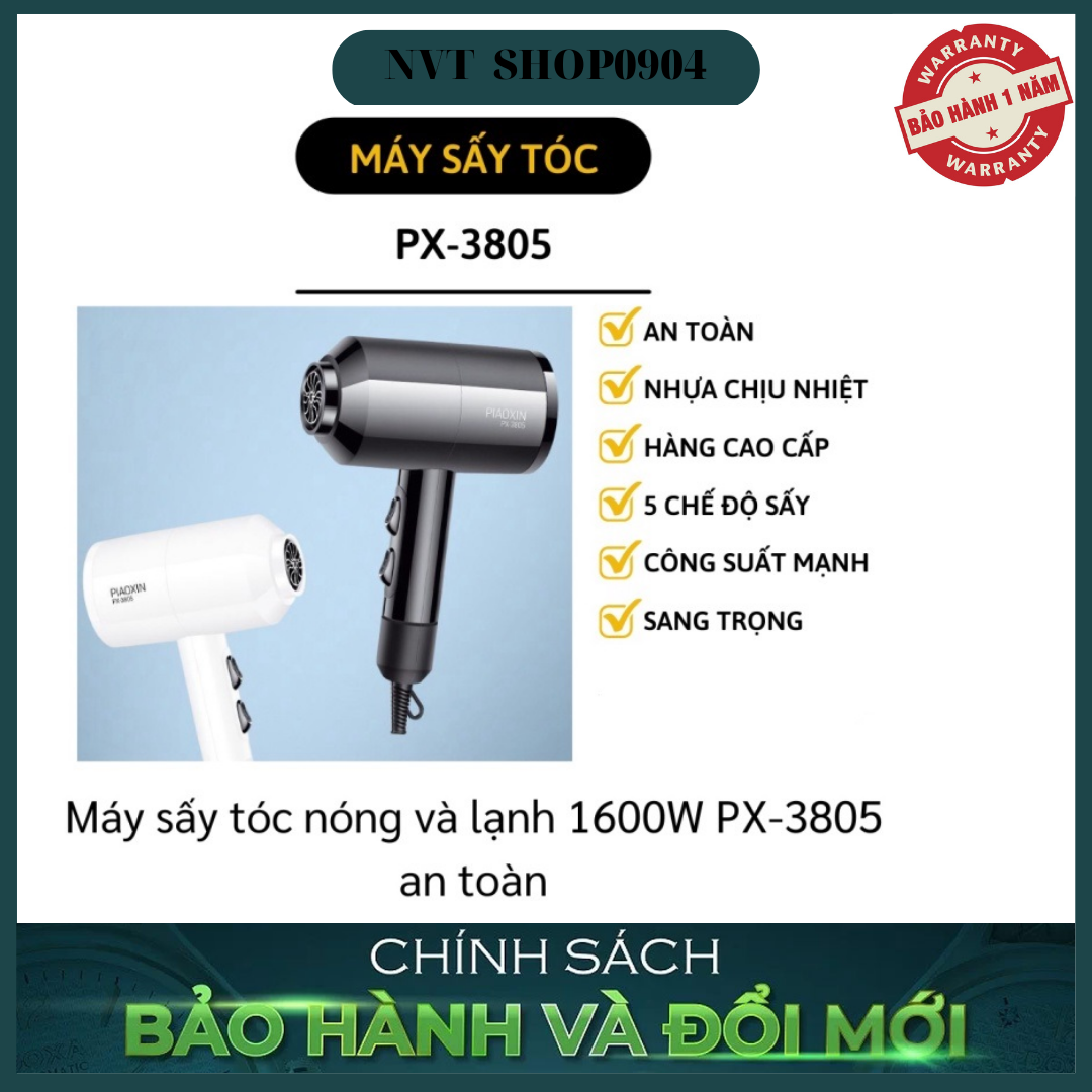 Máy sấy tóc nóng và lạnh 1600w máy sấy tóc nóng và lạnh 1600w px-3805 chuyên nghiệp 2200w chăm sóc tóc nhanh khô hộ gia đình salon tạo mẫu tóc