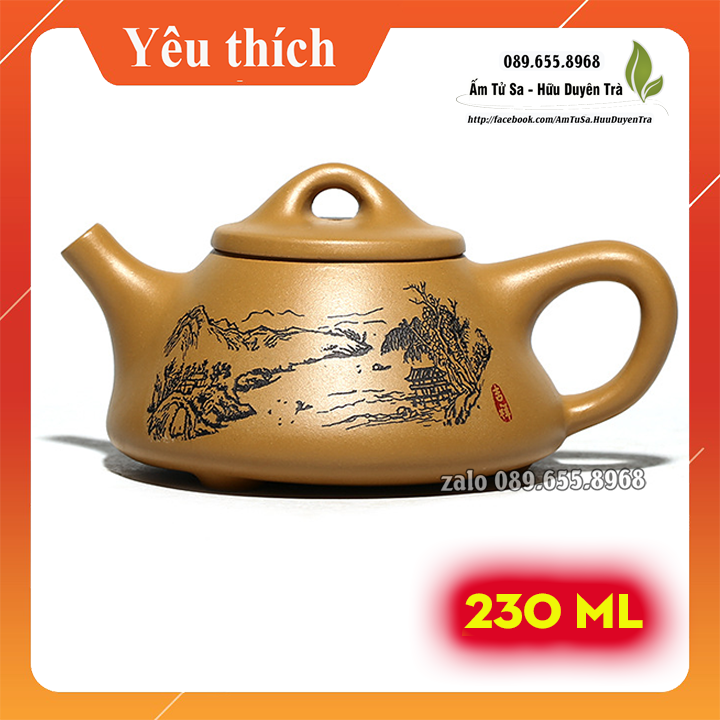 Ấm Trà Tử Sa thạch biều vàng nghi hưng - ấm tử sa nghi hưng cao cấp - pha trà, trà đạo
