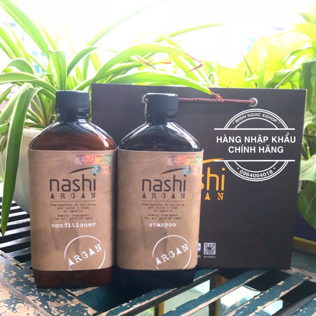 [ NASHI-CHÍNH HÃNG ] DẦU GỘI XẢ PHỤC HỒI HƯ TỔN NASHI ARGAN 500ML
