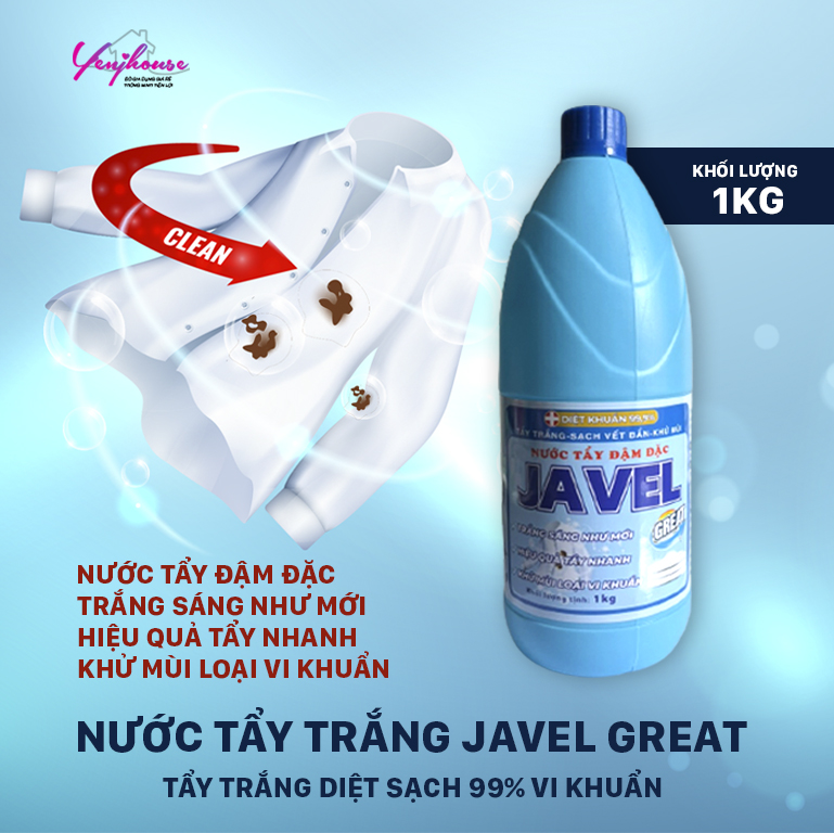 1 Kg Nước tẩy quần áo Javel - Great NT