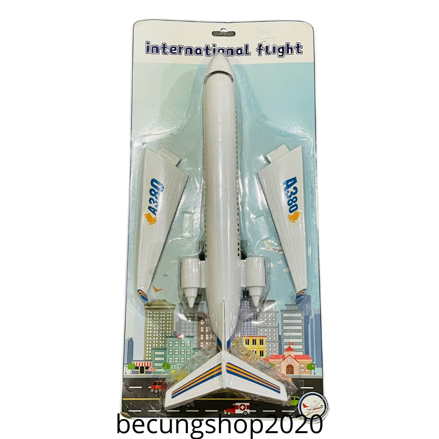 Mô hình máy bay - máy bay mô hình airbus a380 có đèn nhạc ts180155