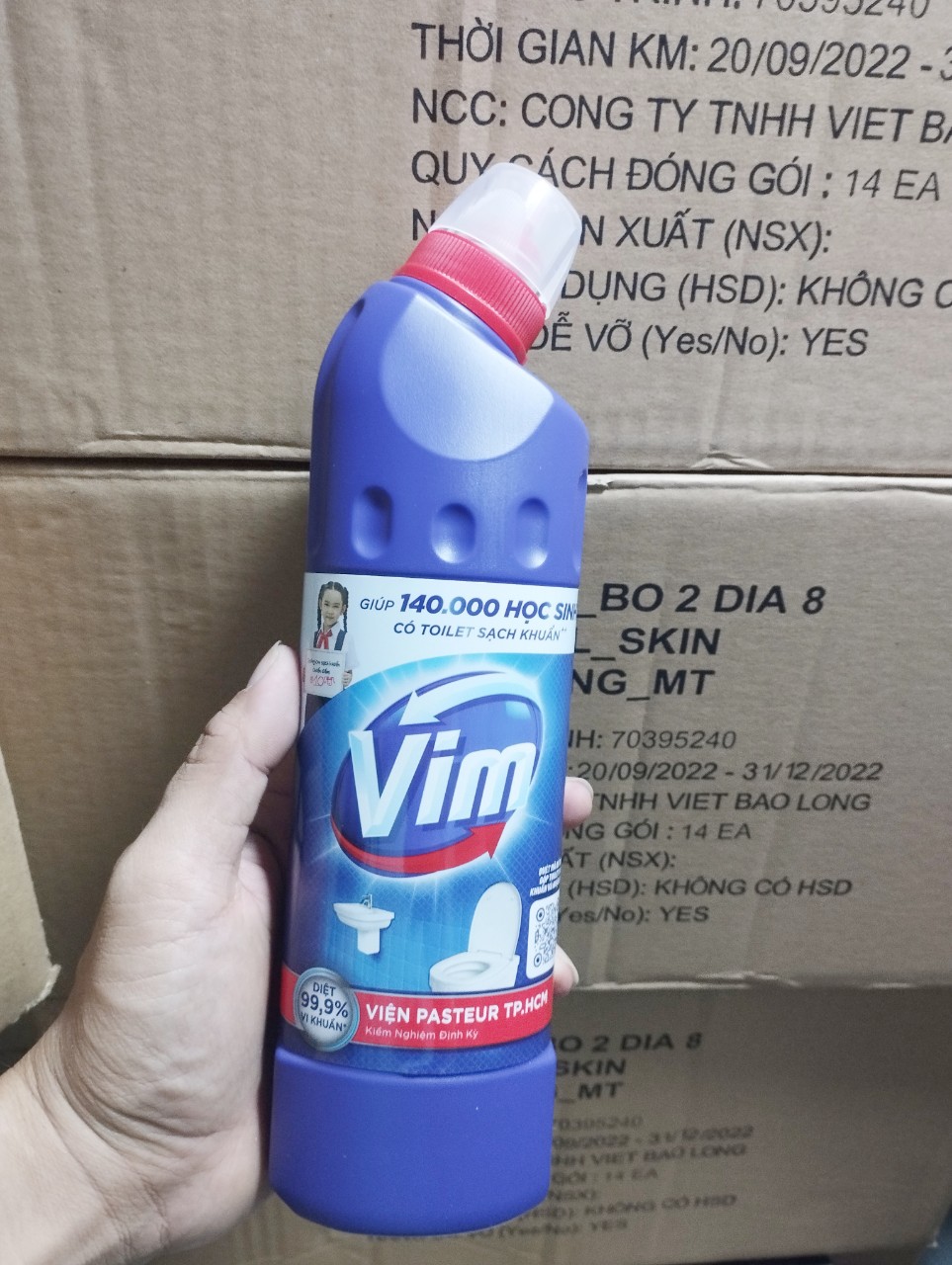 (HCM) Vim tẩy bồn cầu hương biển xanh chai 880ml / 450ml