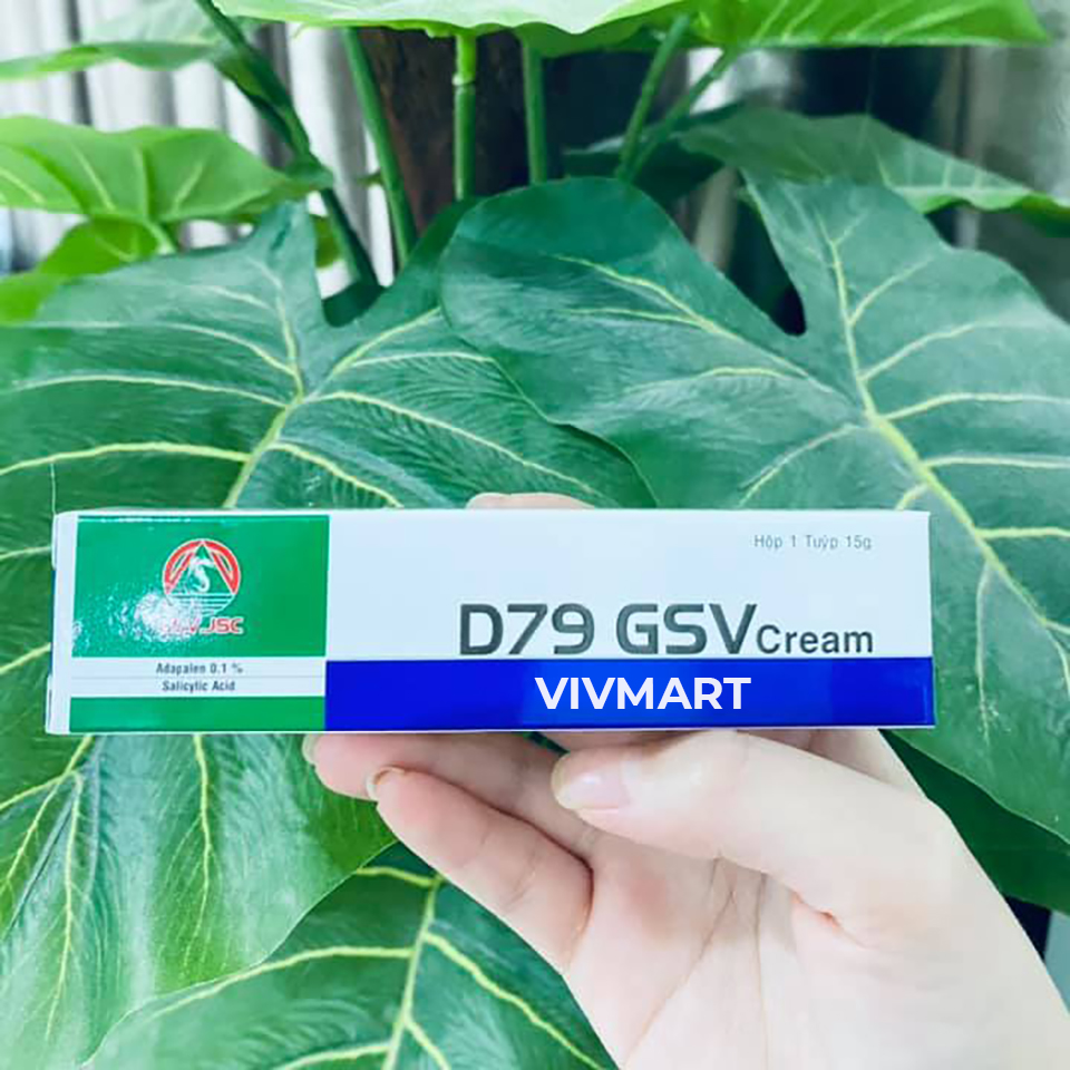 D79 gsv cream giảm mụn trứng cá mụn lưng dày sừng nang lông 15g