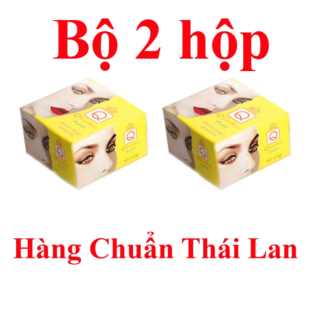 [SẠCH MỤN, SÁNG MỊN DA] Bộ 2 hộp Kem nghệ Q Care White Thái Lan (5g x 2) giúp hết mụn, mờ nám tàn nhang cho làn da trắng hồng và căng mịn
