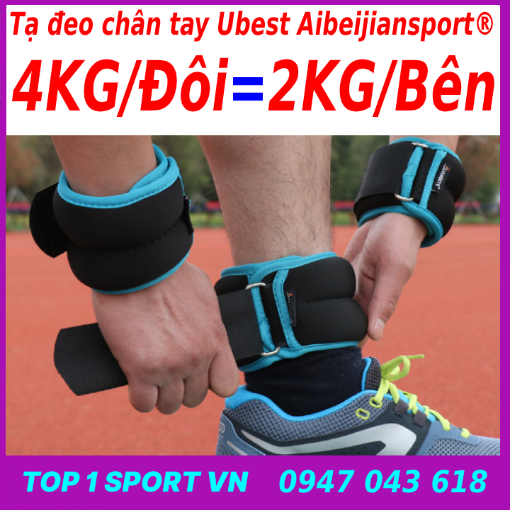 Tạ đeo chân tay 4kg/3kg/2kg/1kg/đôi phiên bản 3.0 Elipsport® - Chất liệu mạt sắt thép không gỉ, vải thun lạnh co giãn 4 chiều - Bảo hành 12 tháng